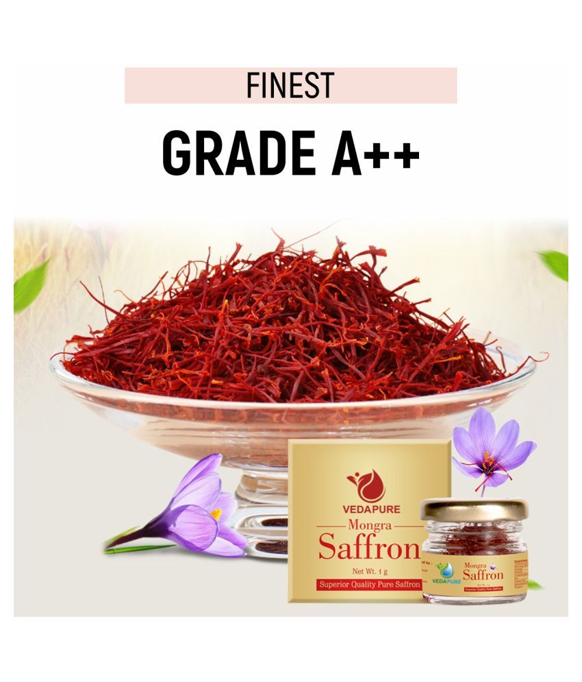 VedaPure Naturals Mongra Saffron A++Grade Saffron Threads, Premium
