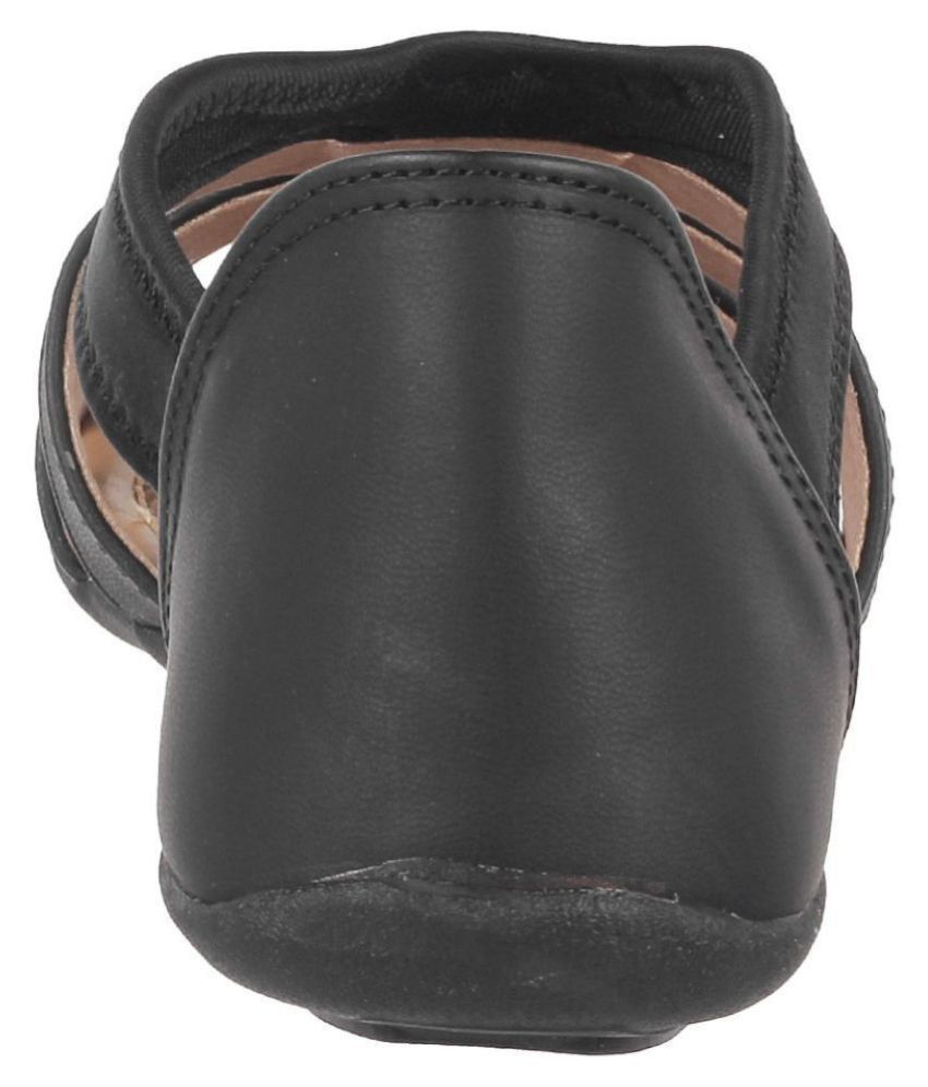 black walking flats