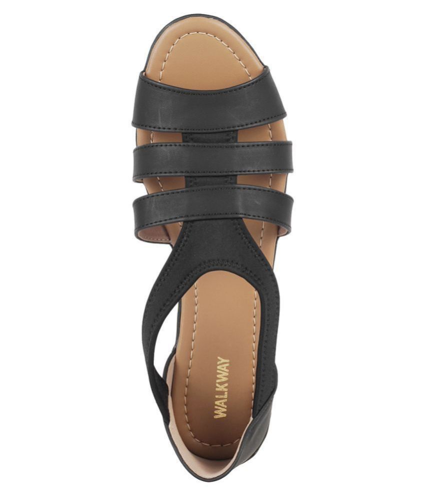 black walking flats