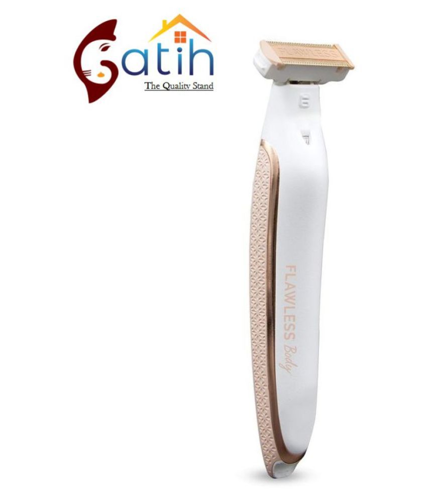 Gatih Rechargeable Ladies Shaver and Trimmer Rose Gold Safety Razor Double Edge 1 Pcs