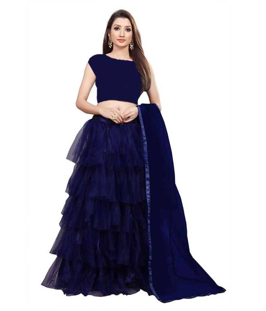 net frill gown design