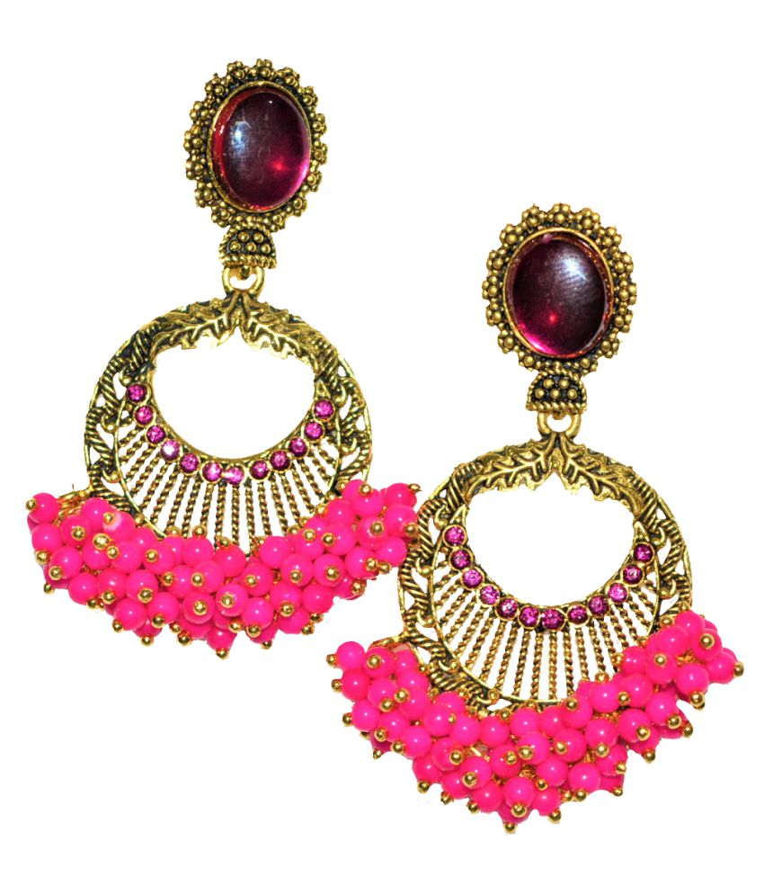 meenakari hoop earrings