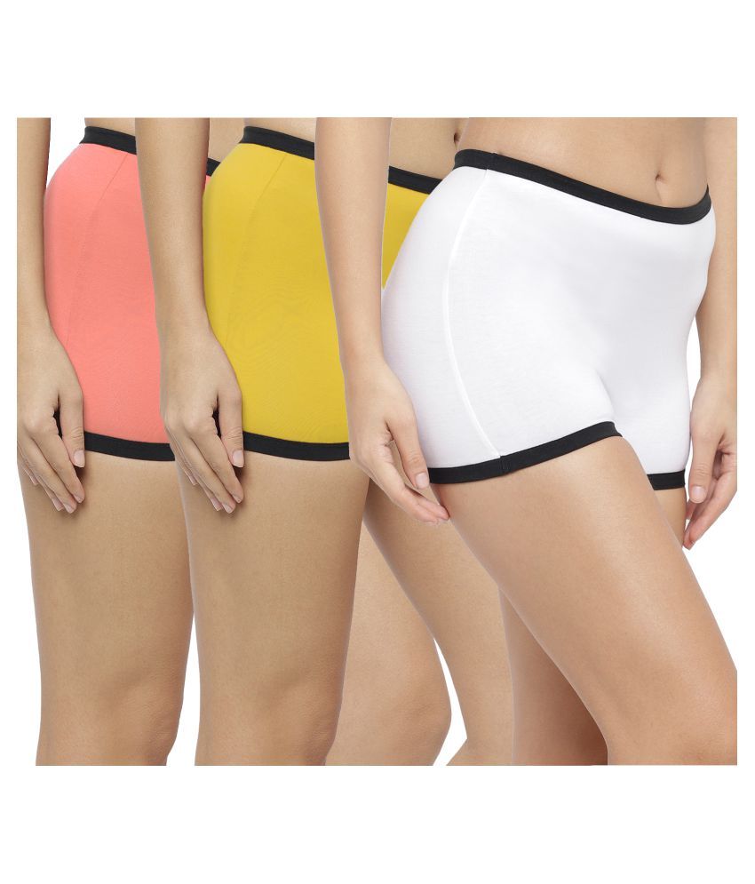     			N-Gal Pack of 3 Cotton Women's Boy Shorts ( Multi Color )