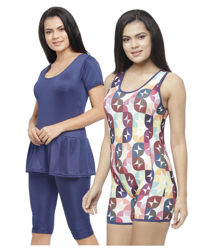 N Gal Multicolor One Piece Swimming Costume Buy Online At Best Price On Snapdeal