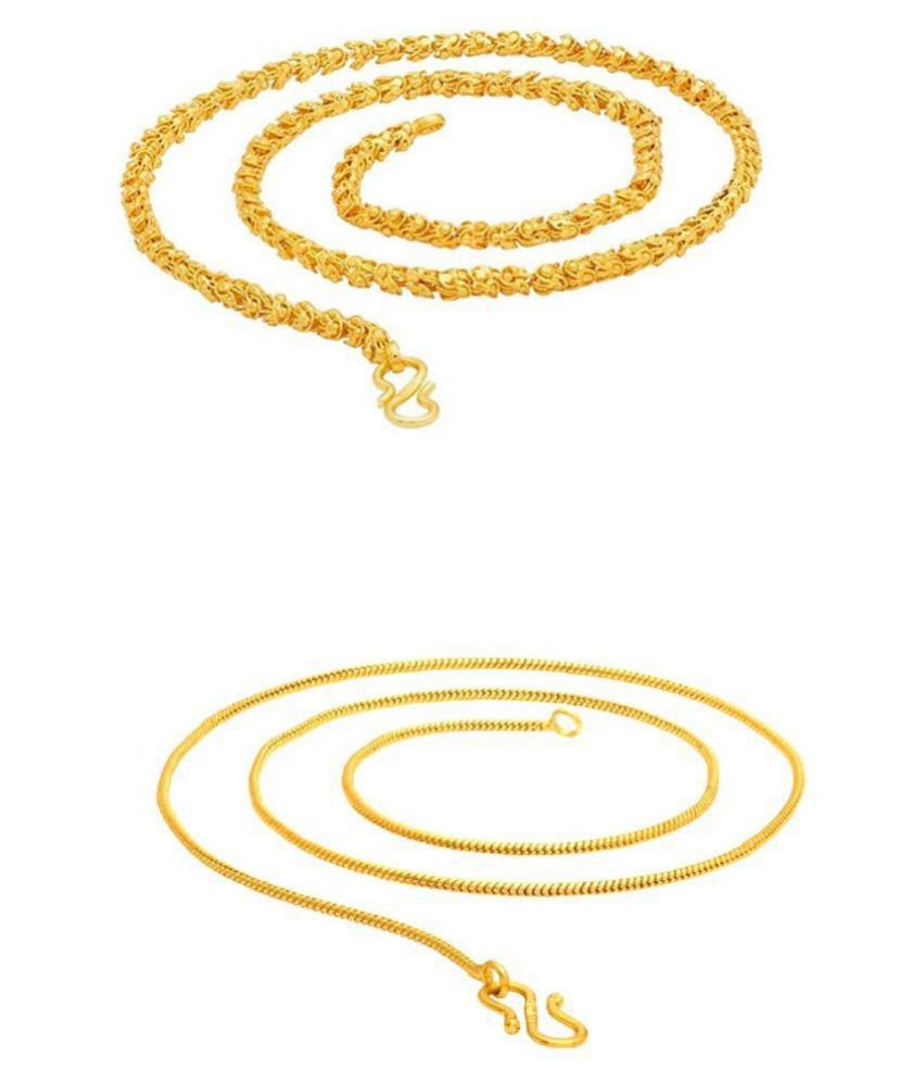     			DARE BY GOLDEN ERA  gold plated fancy new combo chain for men or women