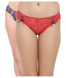 N-Gal Pack of 2 Polyester Women's Bikini Panties ( Multi Color )