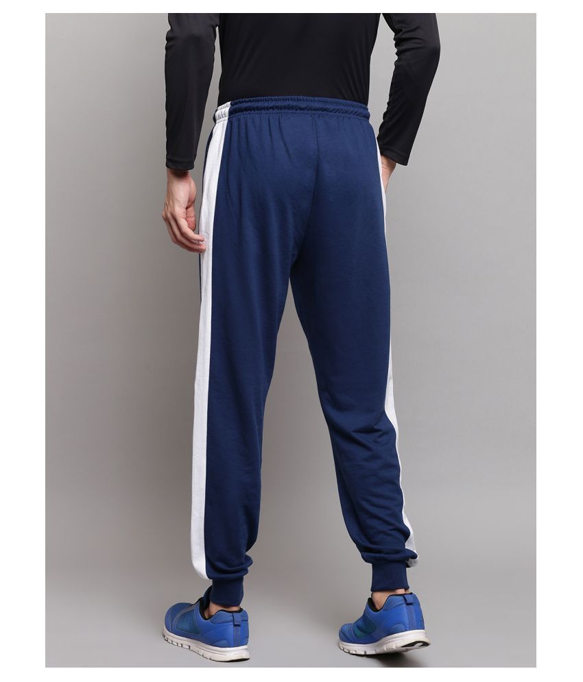 blue and white jogger pants