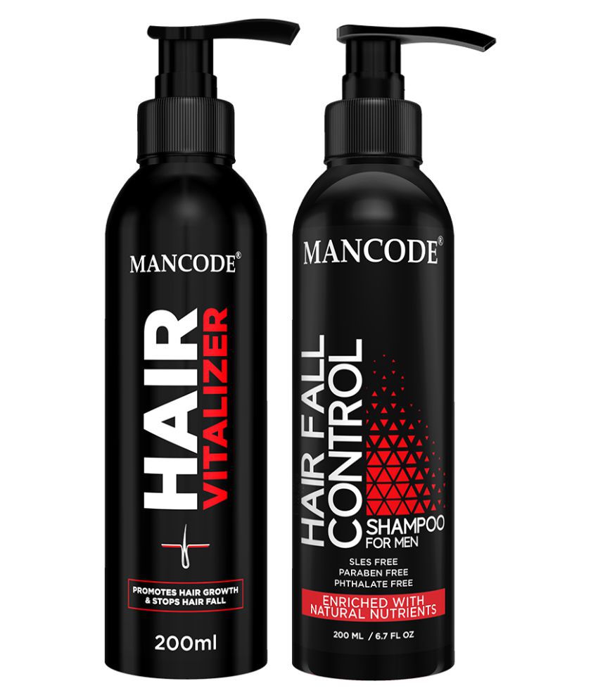Mancode Hair Vitalizer & Hair Fall Control Shampoo 200 mL Pack of 2