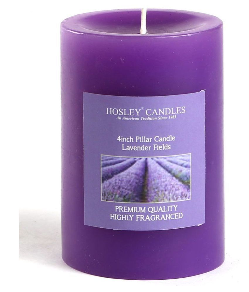 Hosley Purple Pillar Candle - Pack of 1