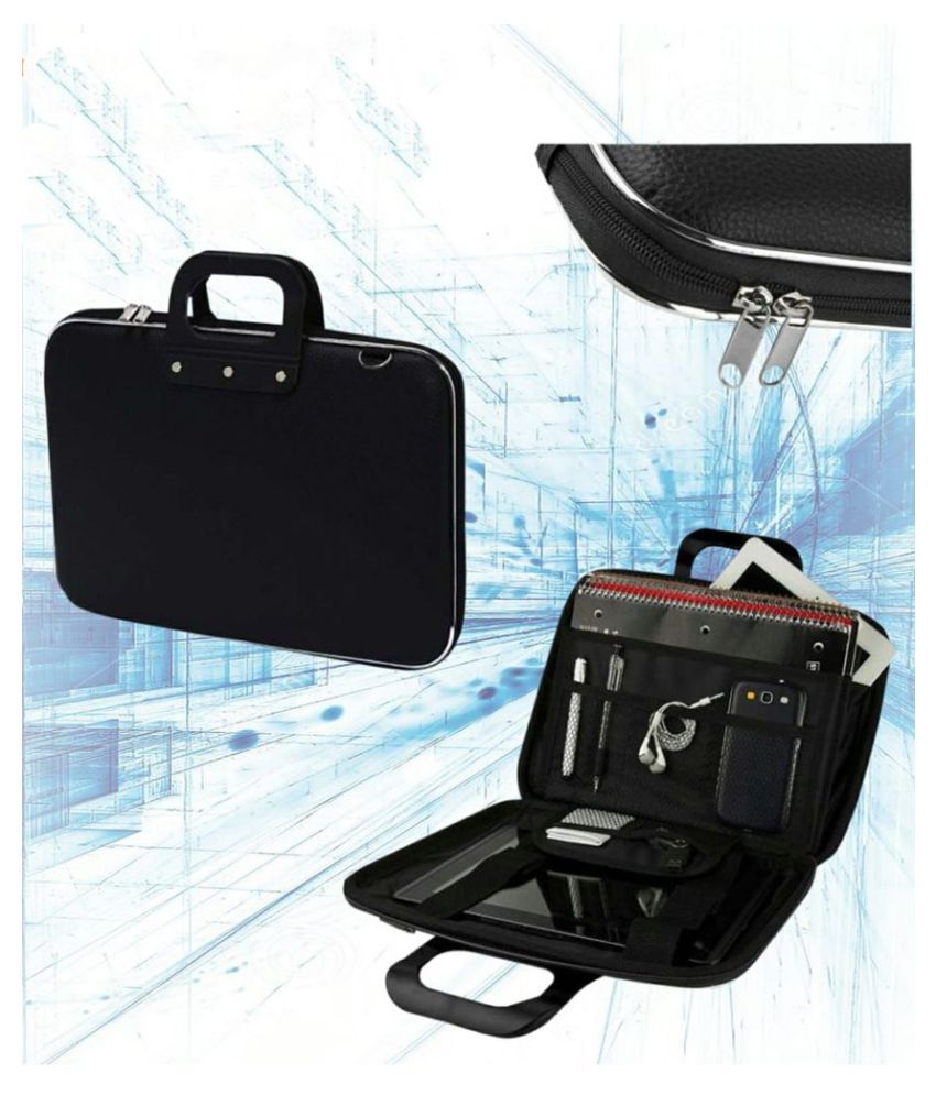 SALLOW - Black Leather Briefcase