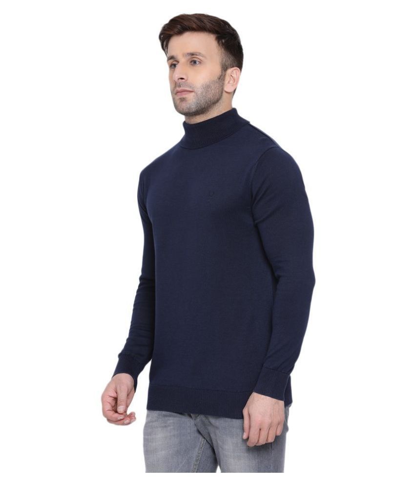 Unex Navy High Neck Sweater Single 