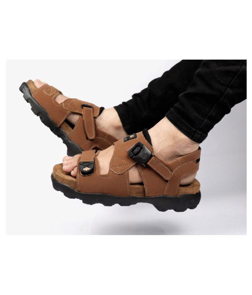 Ccrross Feet Tan Nubuck Sandals Price in India- Buy Ccrross Feet Tan Nubuck Sandals Online at 