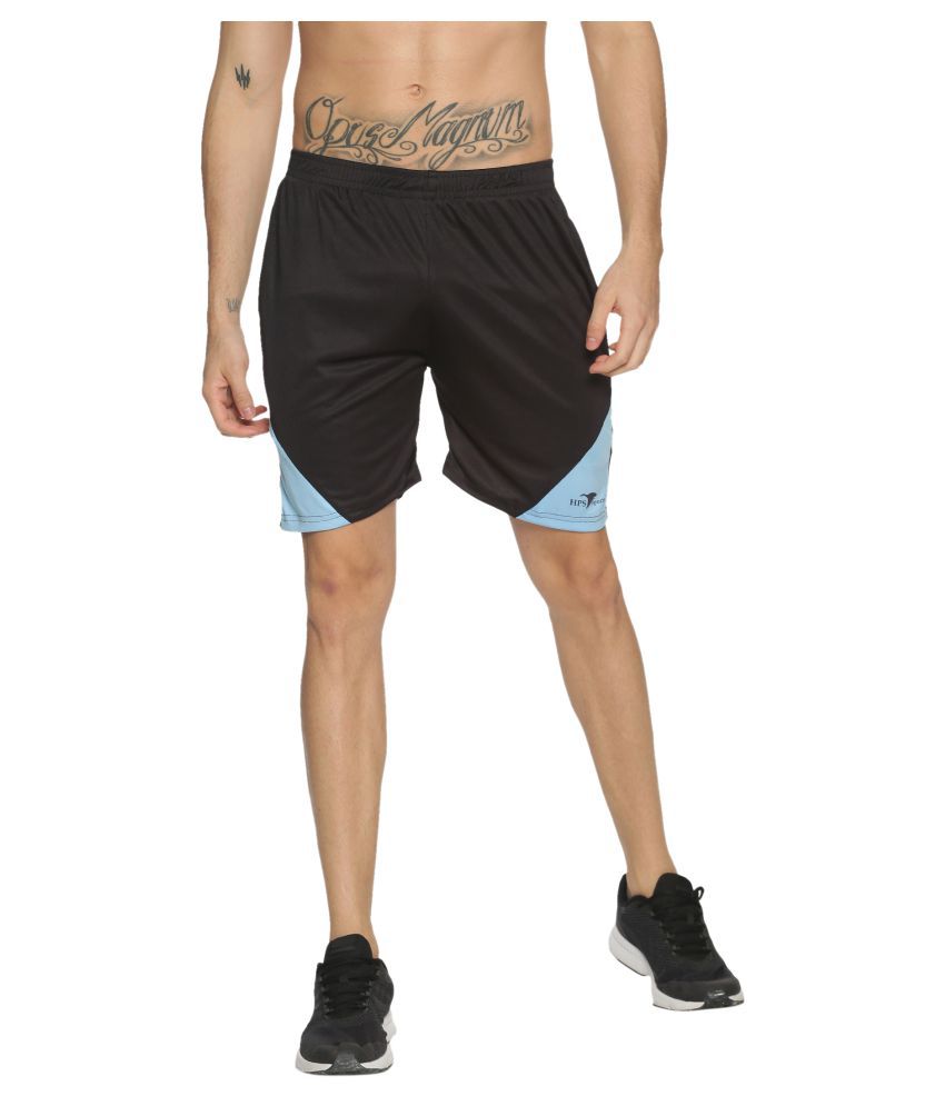     			HPS Sports Black Polyester Outdoor & Adventure Shorts
