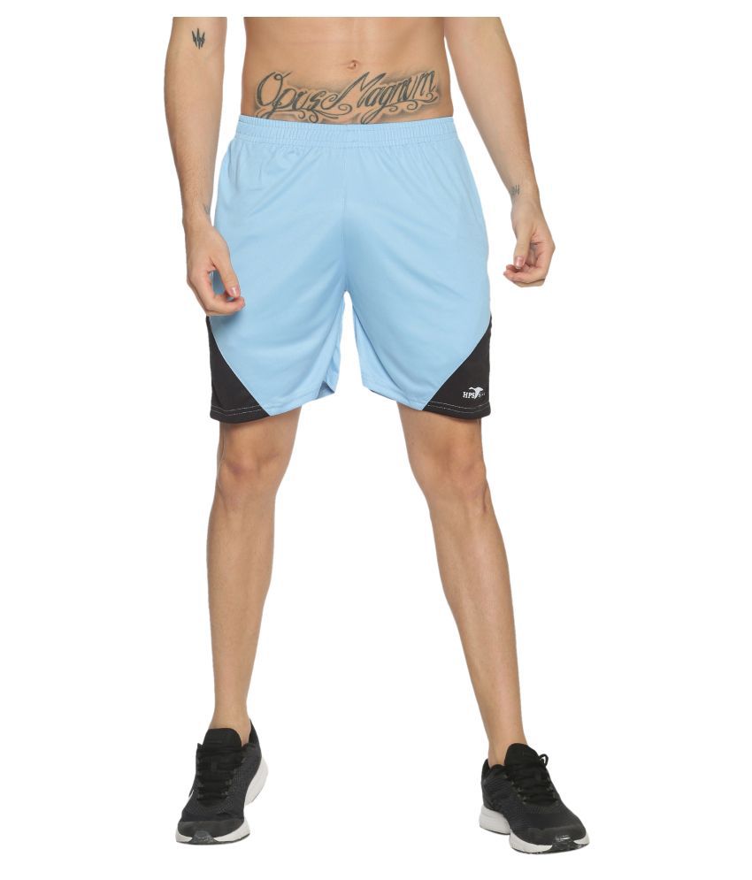     			HPS Sports Sky Blue Polyester Outdoor & Adventure Shorts