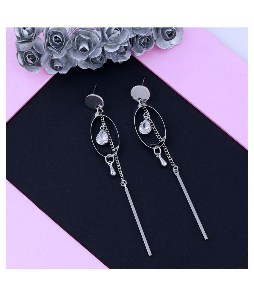     			Silver Shine Graceful Silver Party Wear Fancy Dangler Stick For Girls And Women