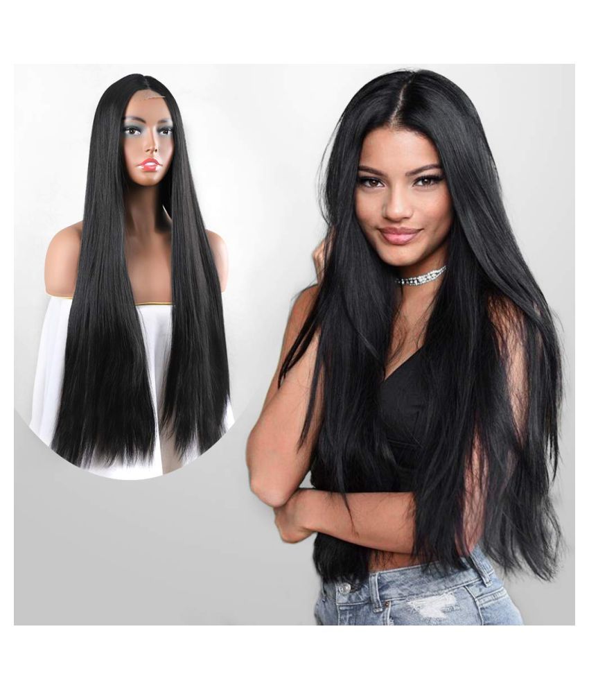 Akashkrishna 26 Inches Long Middle Part Straight Hair Wig Akashkrishna 26 Inches Long Middle Part Straight Hair Wig