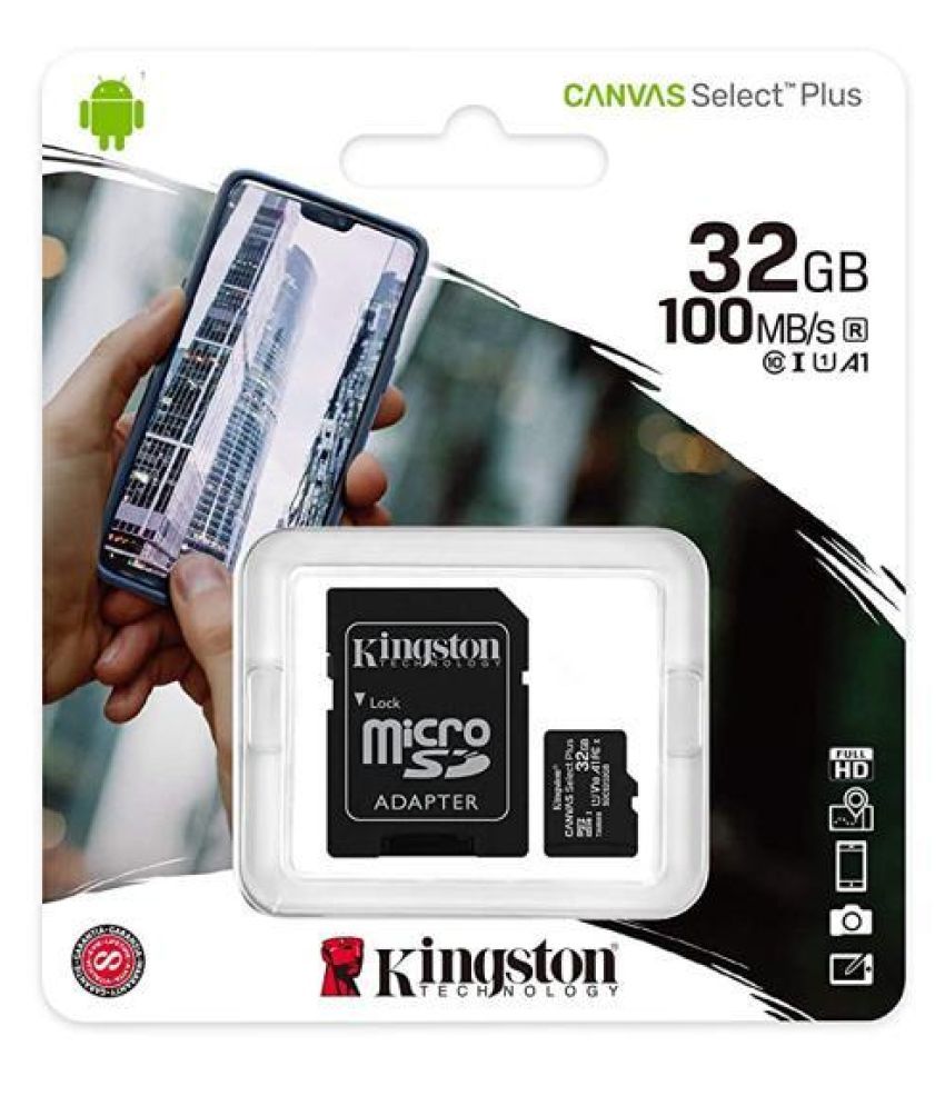 Карта памяти kingston canvas select plus microsd