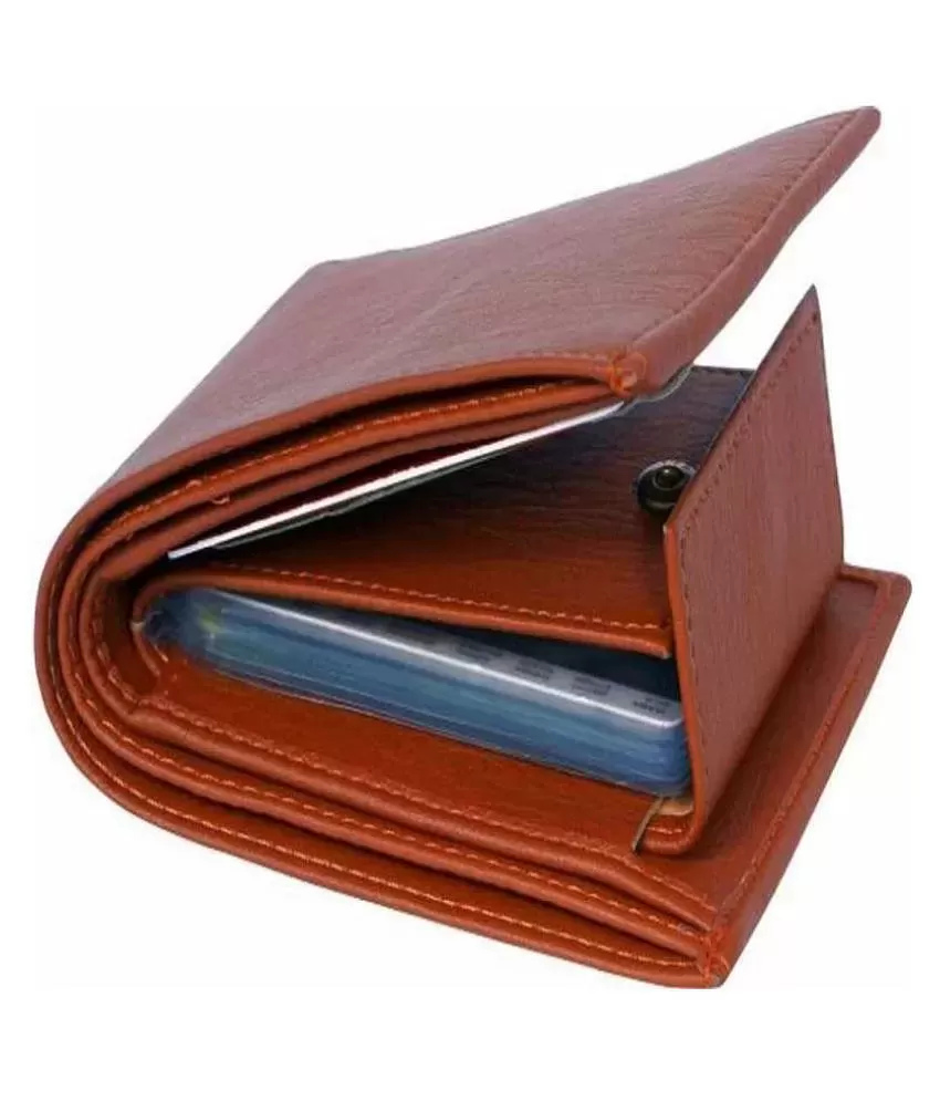 dv Leather Wallet for men with inner flap side - Brown | Wallets Online
