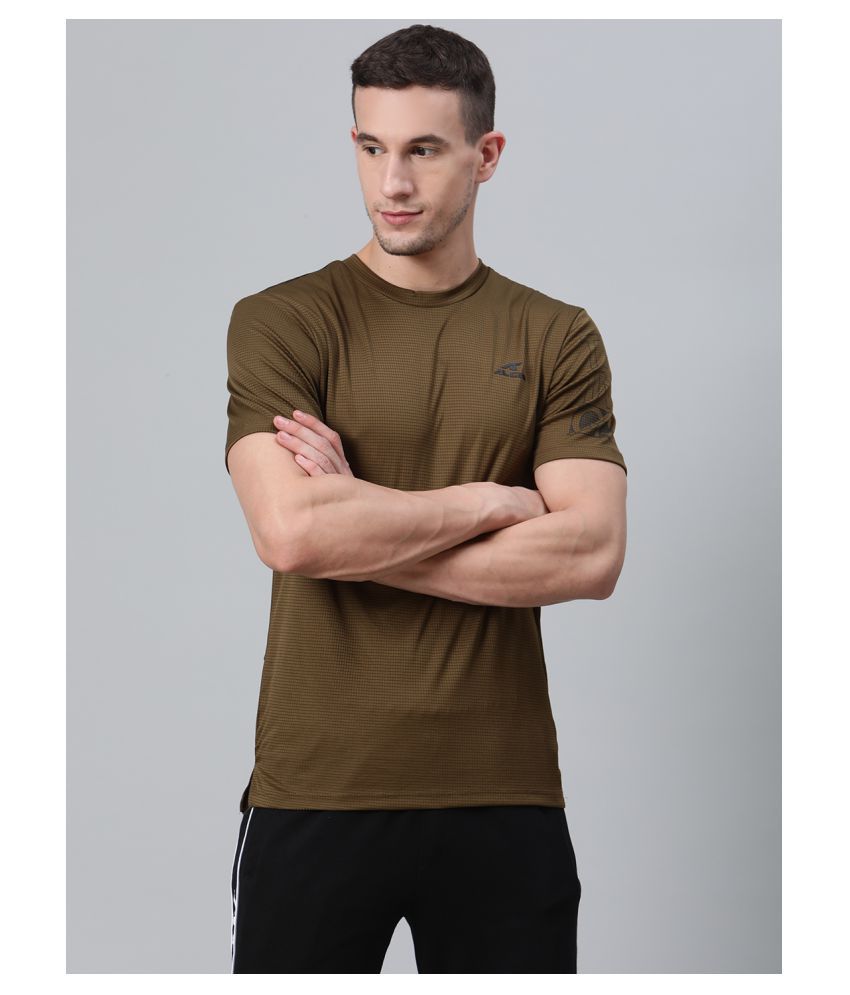     			Alcis - Brown Polyester Regular Fit Men's Sports T-Shirt ( Pack of 1 )