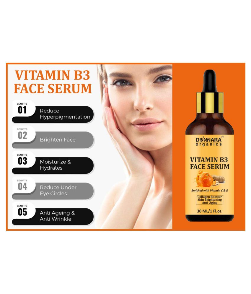 Donnara Organics Vitamin B3 Serum For Skin Glow & Skin Face Serum 60 mL Buy Donnara Organics