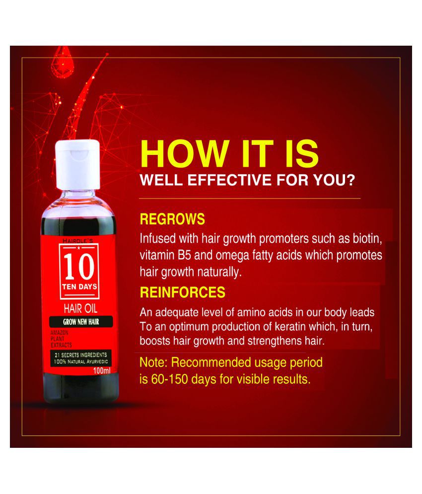 Hairole 10 Days Hair Growth Oil For Men & Women 200 mL Buy Hairole 10
