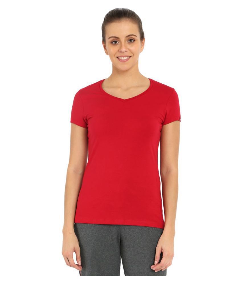 Jockey Cotton Night T-Shirt - Red