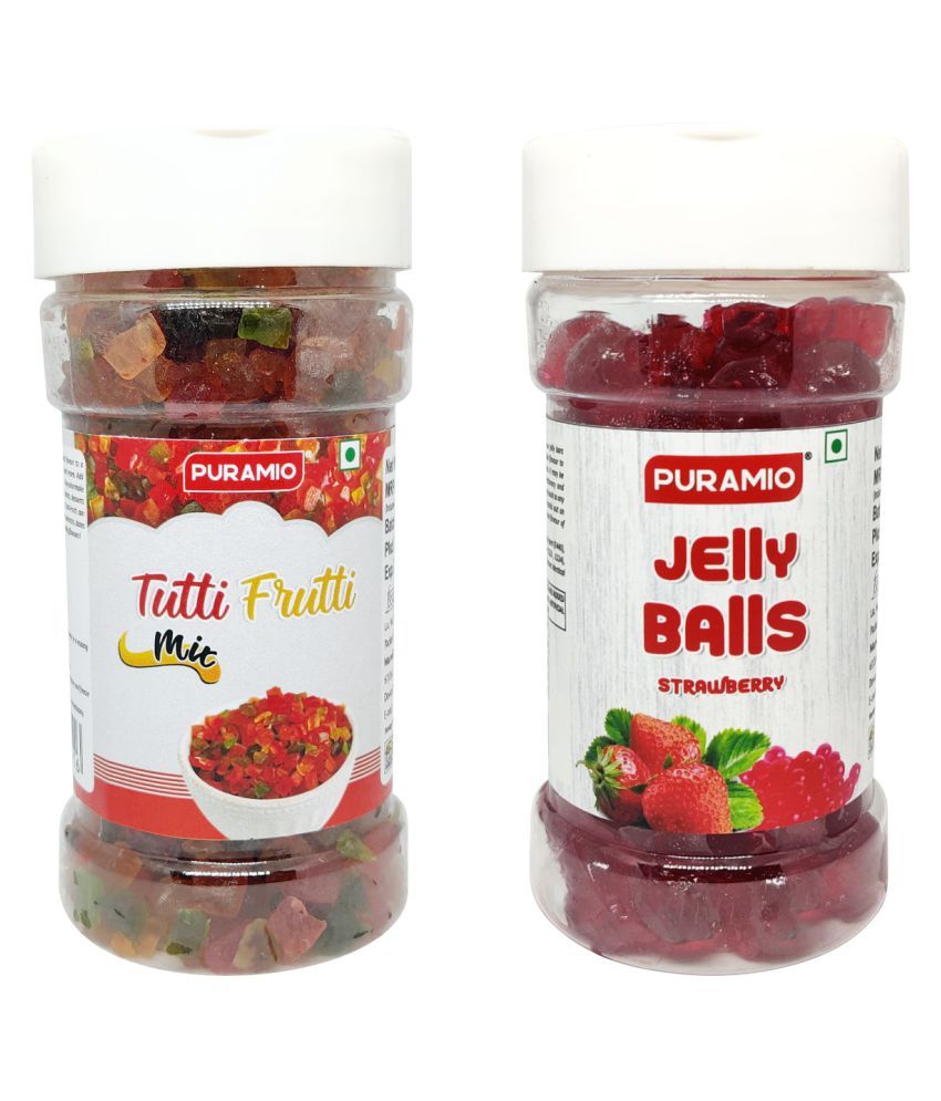 Puramio Jelly Balls Strawberry 150g Tutti Frutti Mix 125 G Pack Of 2 Buy Puramio Jelly Balls Strawberry 150g Tutti Frutti Mix 125 G Pack Of 2 At Best Prices In India Snapdeal