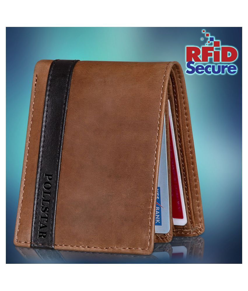 POLLSTAR Leather Brown Fashion Antitheft Wallet Buy