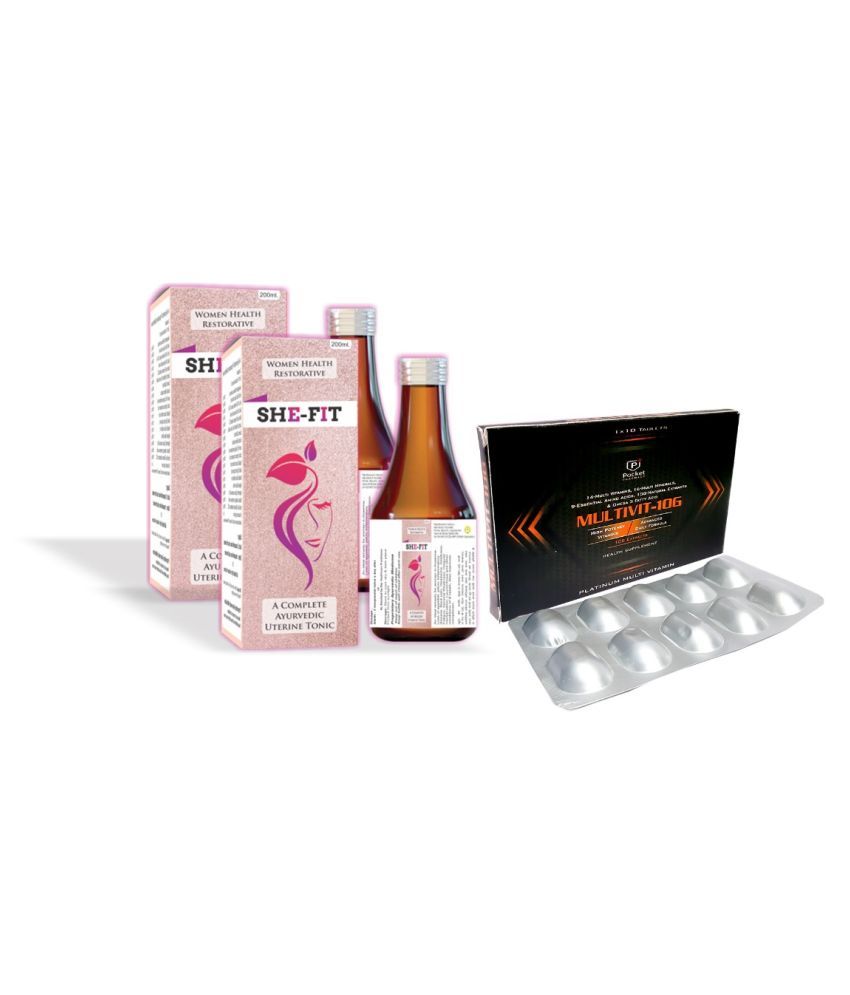 Pocket Pharmacy COMBO PACK 2 Shefit + 1 Multivit10g 10Tab 1 ml