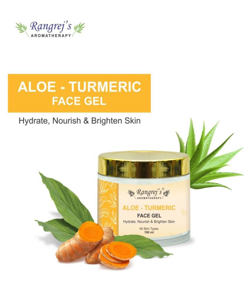 Rangrej S Aromatherapy Aloe Turmeric Face Gel For Skin Lighten And