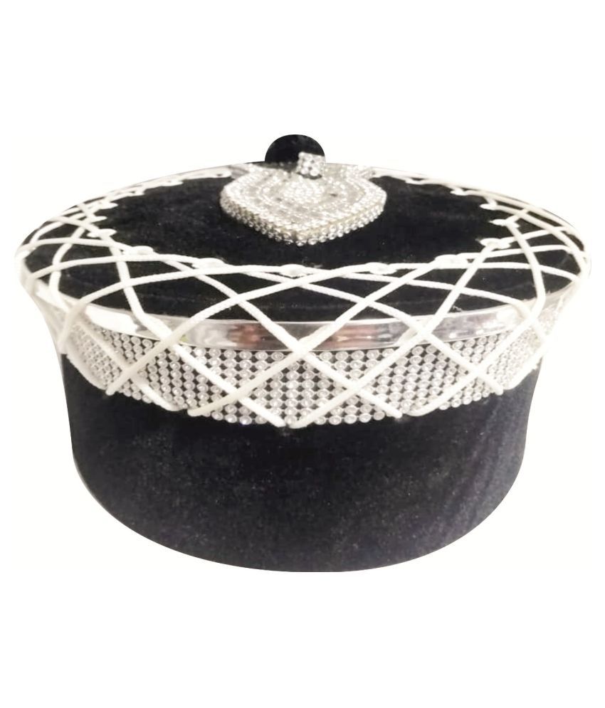 Hafiz Tahir Qadri Cap Black Fabric 