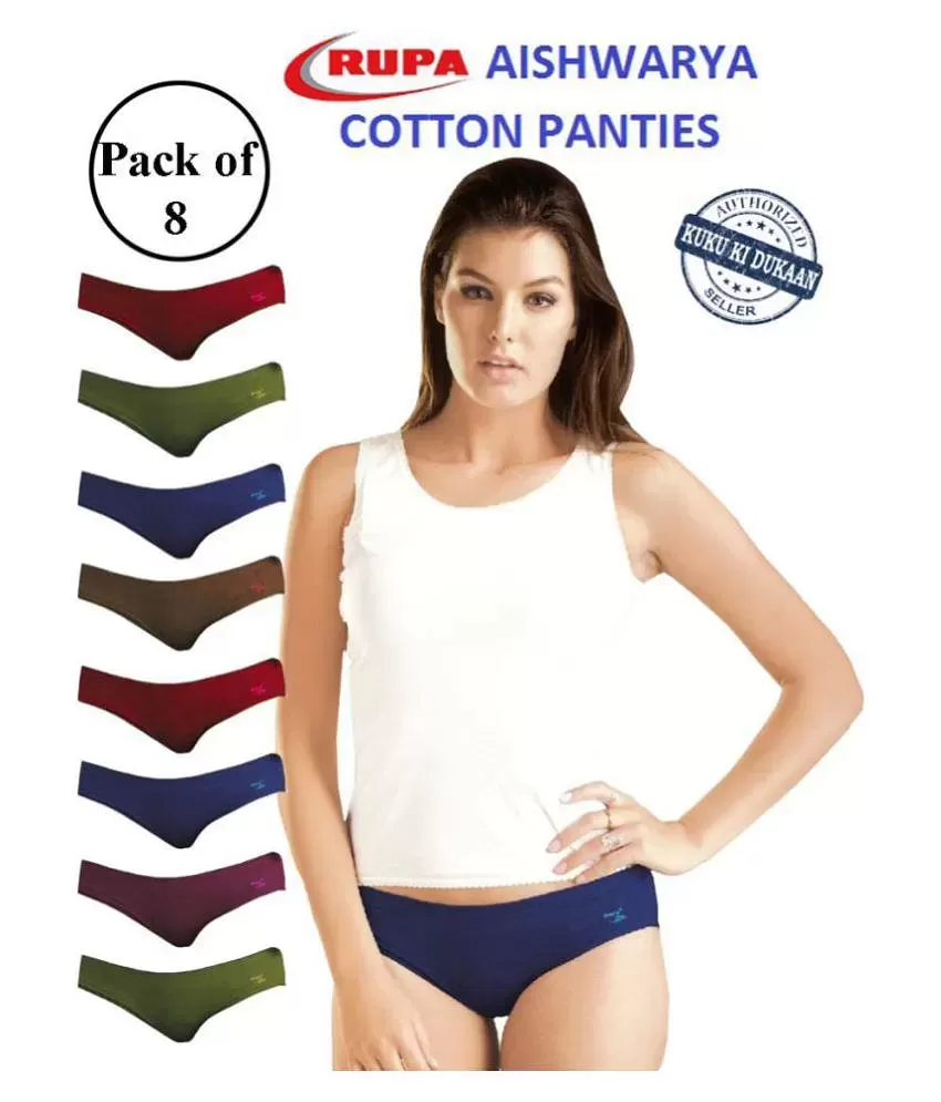 Buy Rupa Jon Women Multicolor Solid 100% Cotton Briefs Online at
