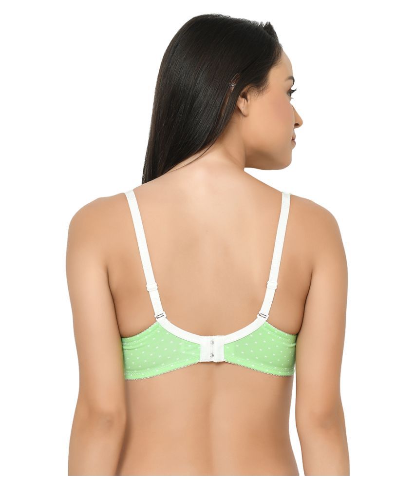 Buy Cosmo Lady Poly Cotton Everyday Bra Green Online at Best Prices