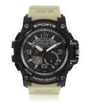 David Miller - Off White Silicon Analog-Digital Men's Watch