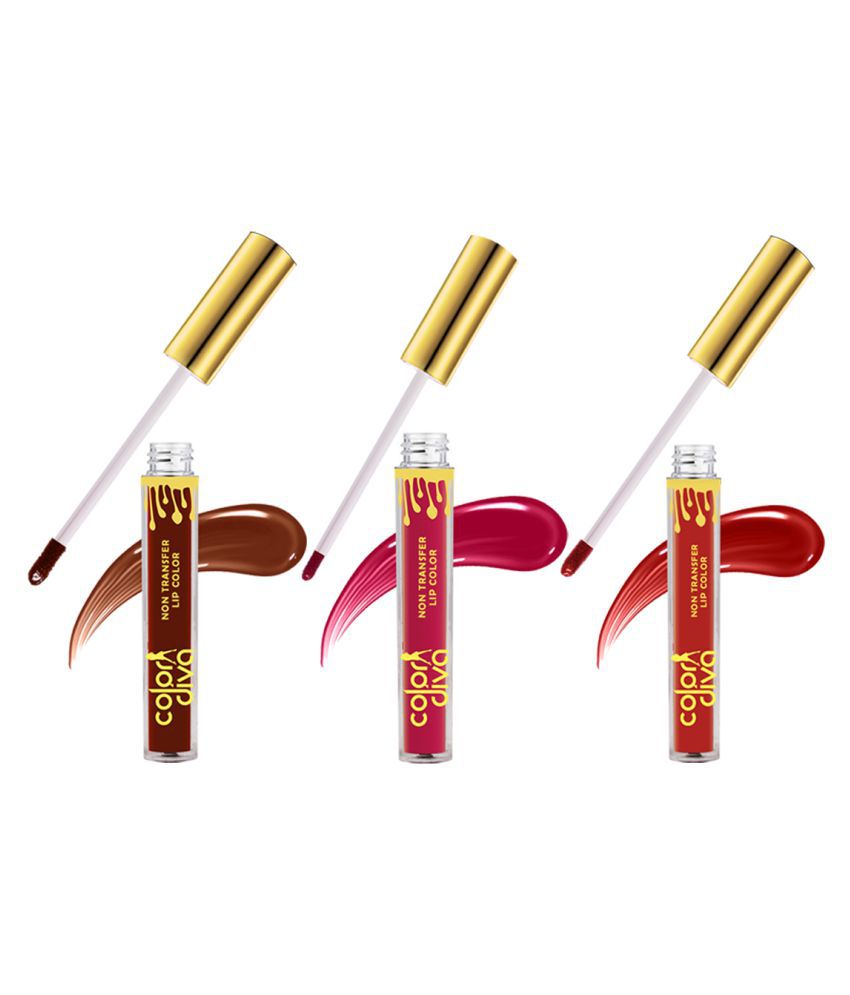     			Color Diva Non Transfer Matte Liquid Lipstick LL501-102-104-105 Multi 6 mL