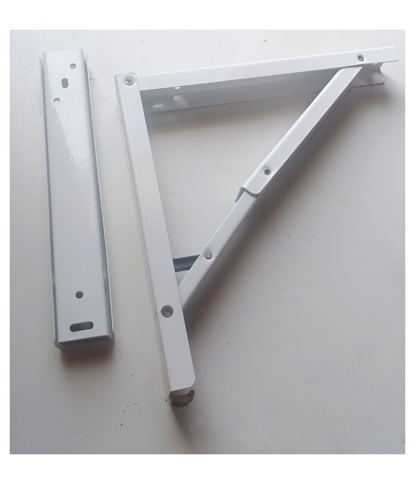 Buy Folding Bracket 12'' (300mm) White Colour (2 Pcs) Online at Low