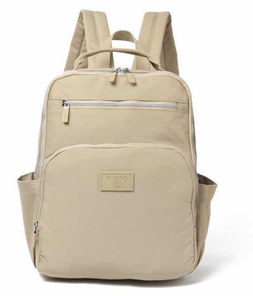 KIDDOY Khaki Silk Backpack - Buy KIDDOY Khaki Silk Backpack Online at ...