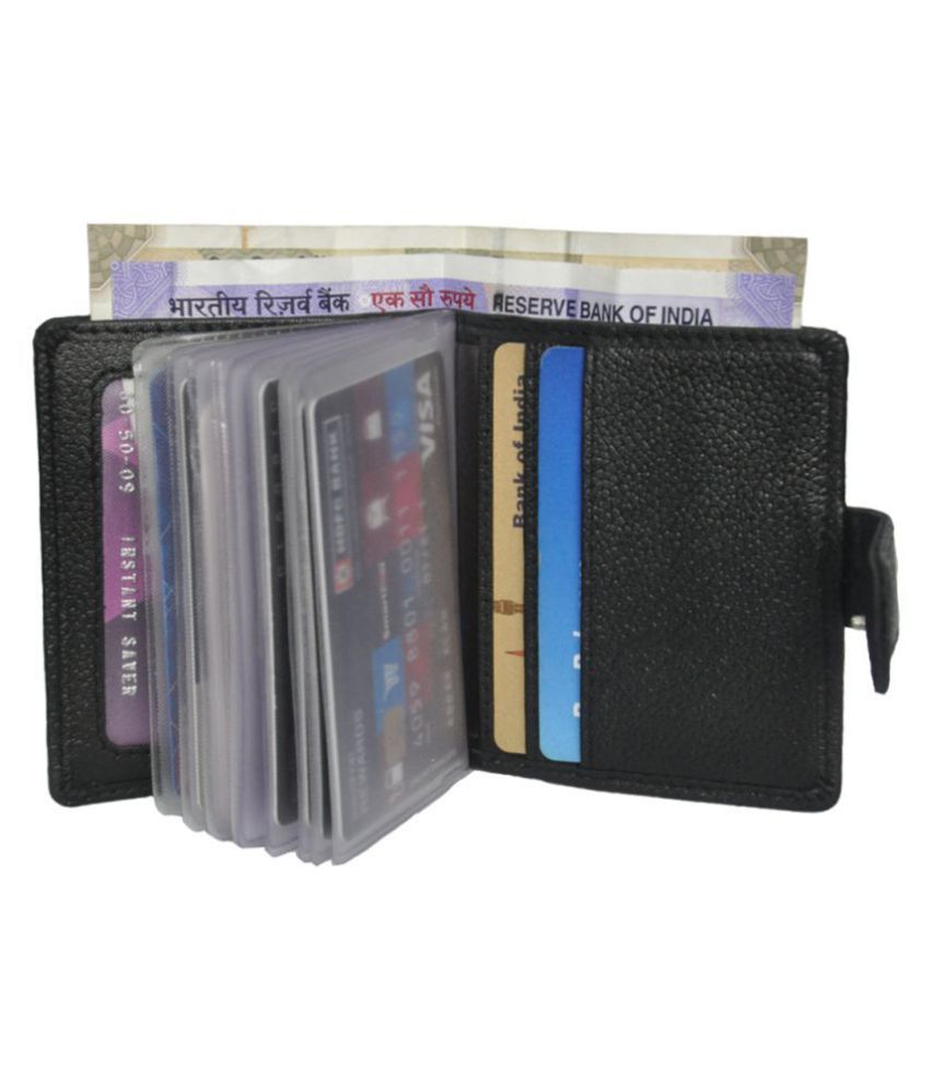     			RFID Protected Genuine Leather 18 Slots Card Holder