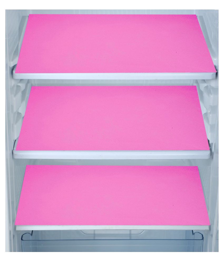     			E-Retailer Set of 3 PVC Pink Fridge Mats