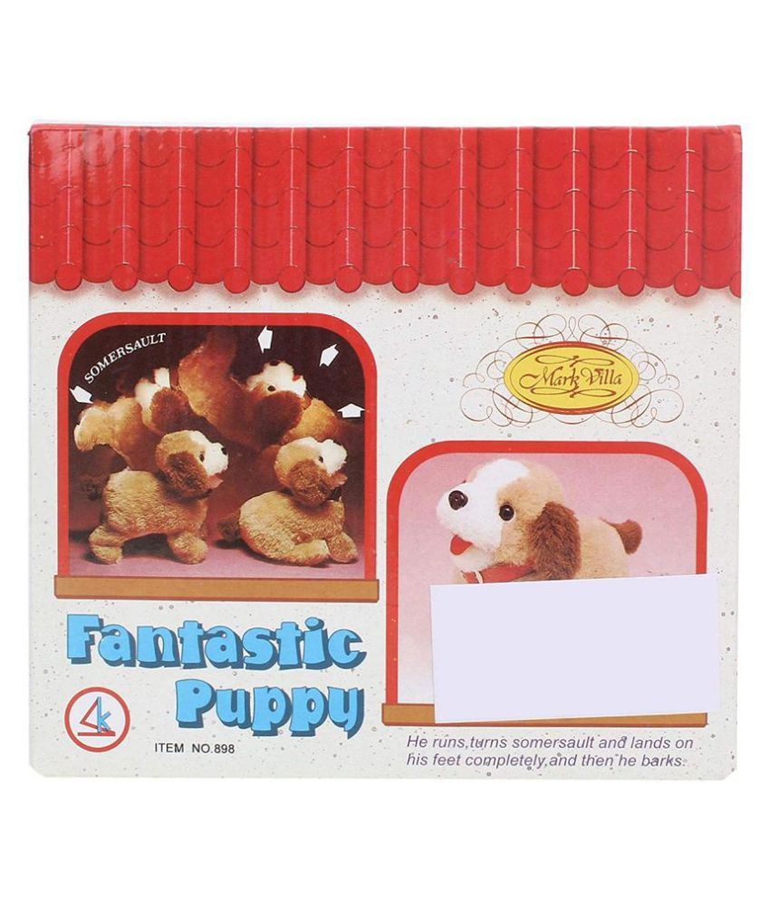 Jumping Dog, Barking, Waging Tail, Walking and Jumping Puppy, Battery