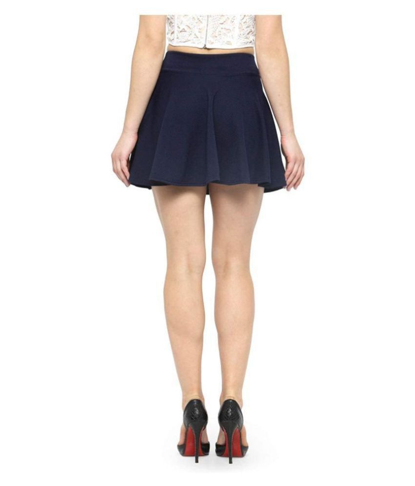Buy Secret Wear Polyester Skater Skirt - Navy Online at Best Prices in ...