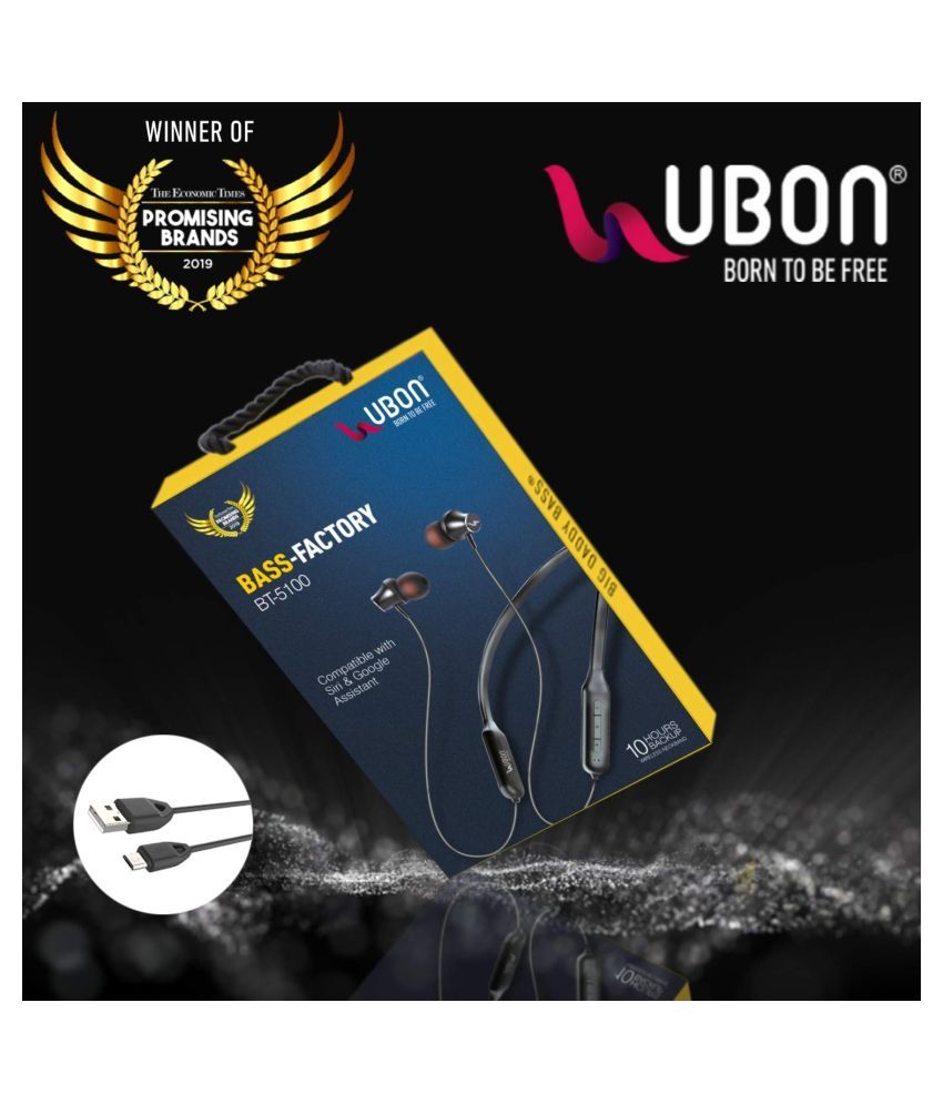 UBON SPORTS 5100 Neckband Wired With Mic Headphones/Earphones