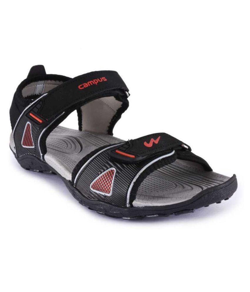 Campus Black Synthetic Floater Sandals - Buy Campus Black Synthetic ...
