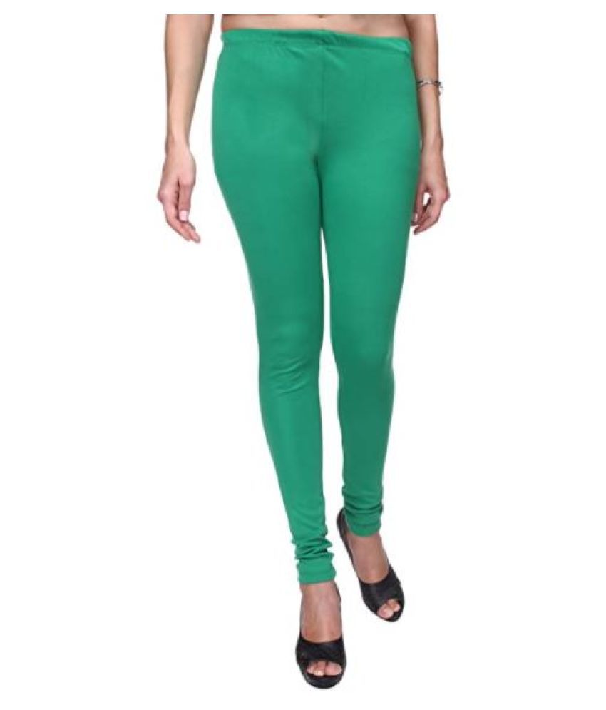     			TULSI CRAFTED WITH HEART - Green Lycra Women's Leggings ( Pack of 1 )
