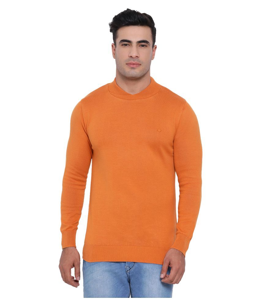 Unex Orange Round Neck Sweater Single 