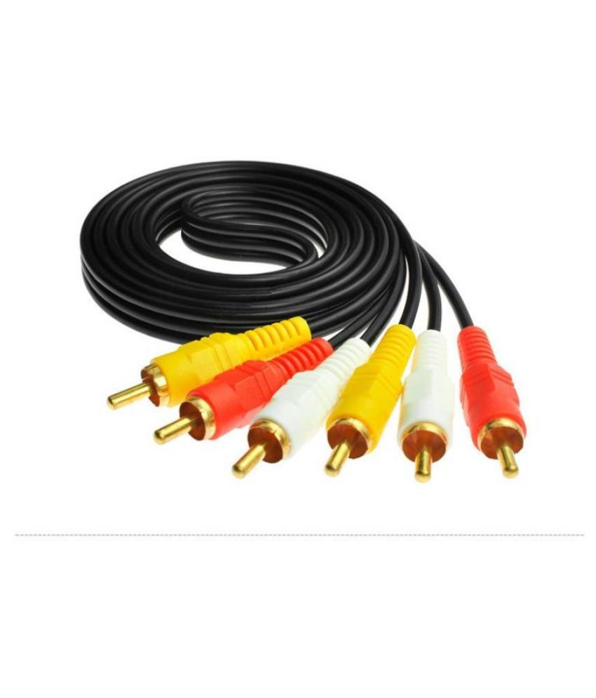     			Upix 4.5m 3RCA Male to 3RCA Male Audio Video RCA Cable - Supports TV, LCD, LED, DTH, DVD