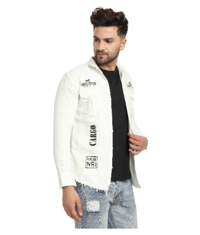 white denim jacket
