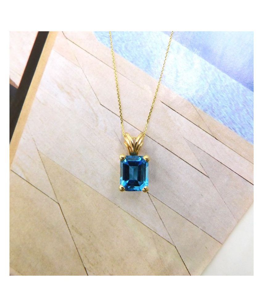 6.5 Carat White Topaz Pendant with lab 