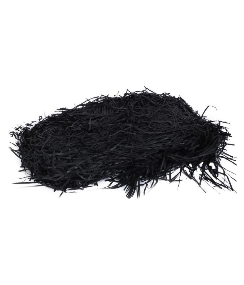     			Gift Paper Shreds Easter Grass Paper for Packing and Gift Party Crafts Accessories Decorations, Color Black,100gm