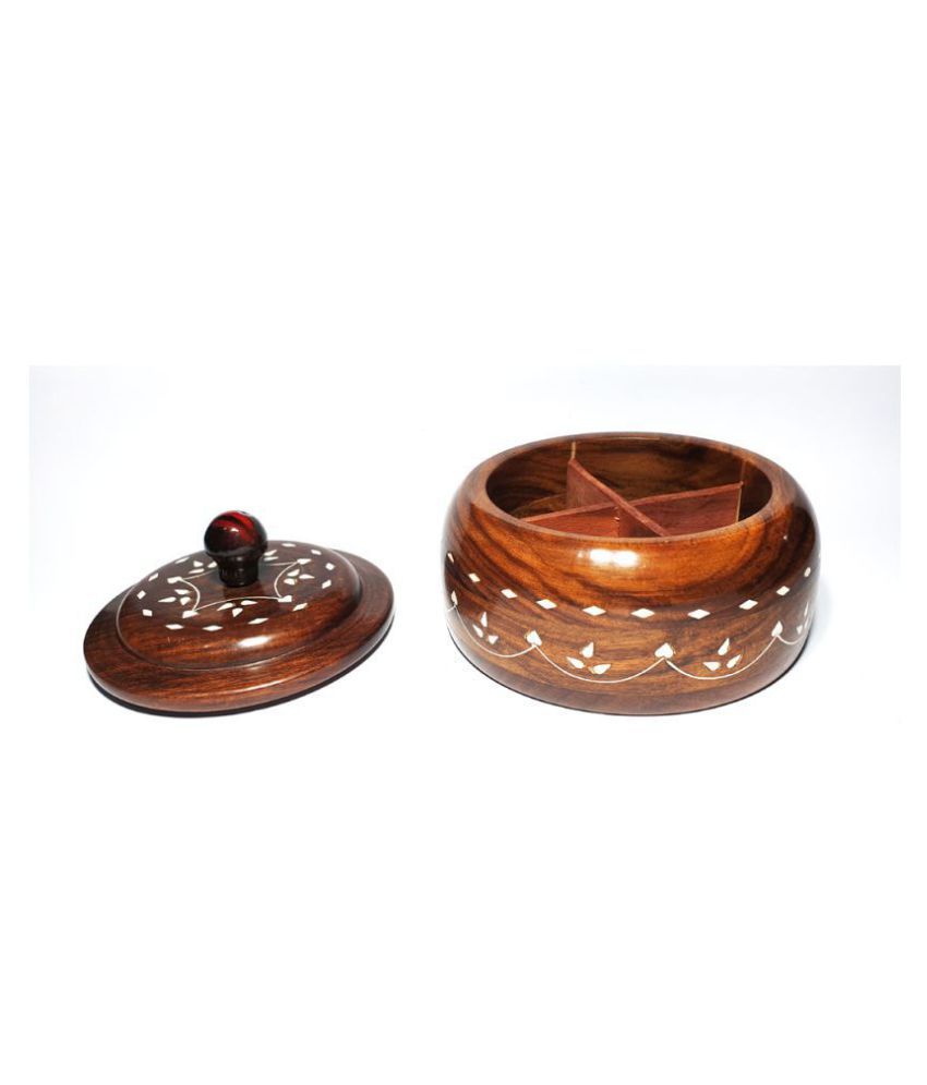 Wood Craft India Wooden Tea/Coffee/Sugar Container Set of 1 500 mL Buy